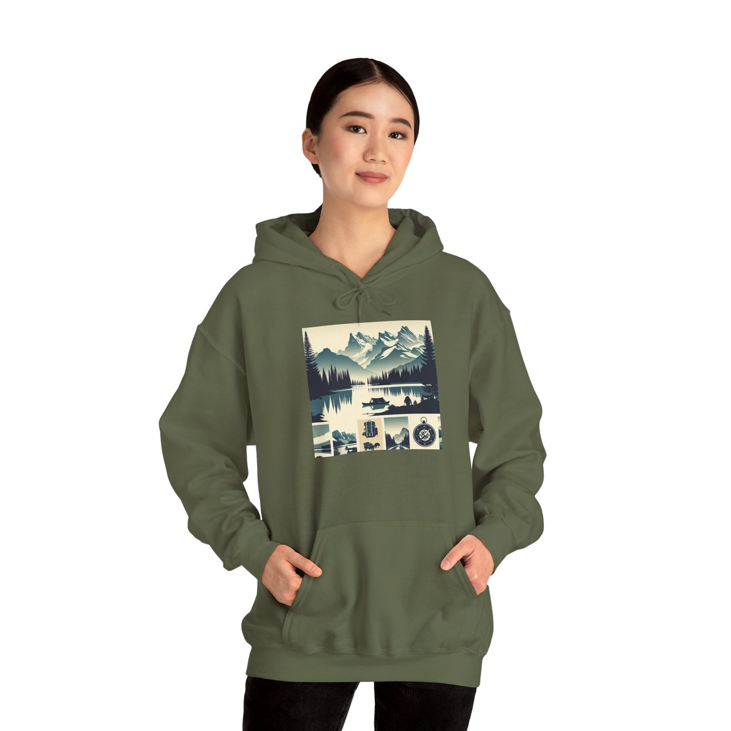 Outdoor Adventure Design | Cozy Hiking Hoodie - Unisex Heavy Blend™ Hooded Sweatshirt