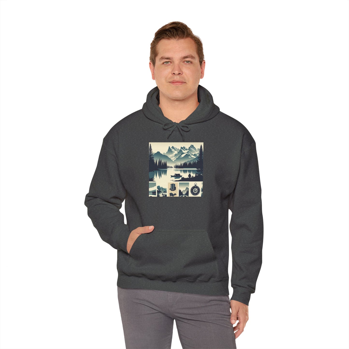 Outdoor Adventure Design | Cozy Hiking Hoodie - Unisex Heavy Blend™ Hooded Sweatshirt