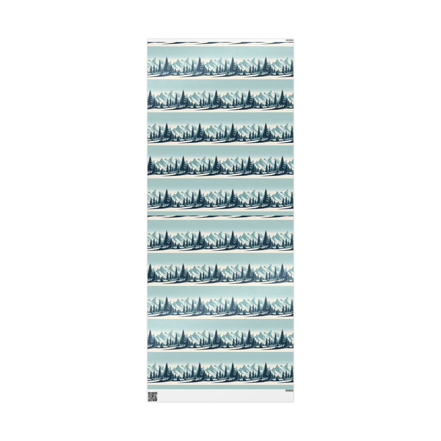 Auraeon Alpine Wonderland – Wrapping Paper with Snowy Pines & Mountain Peaks