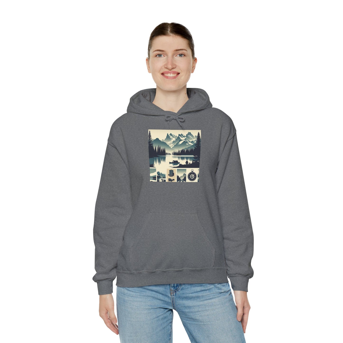 Outdoor Adventure Design | Cozy Hiking Hoodie - Unisex Heavy Blend™ Hooded Sweatshirt