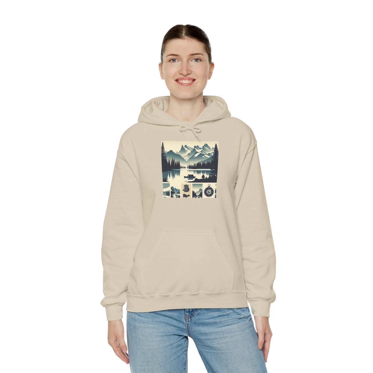 Outdoor Adventure Design | Cozy Hiking Hoodie - Unisex Heavy Blend™ Hooded Sweatshirt