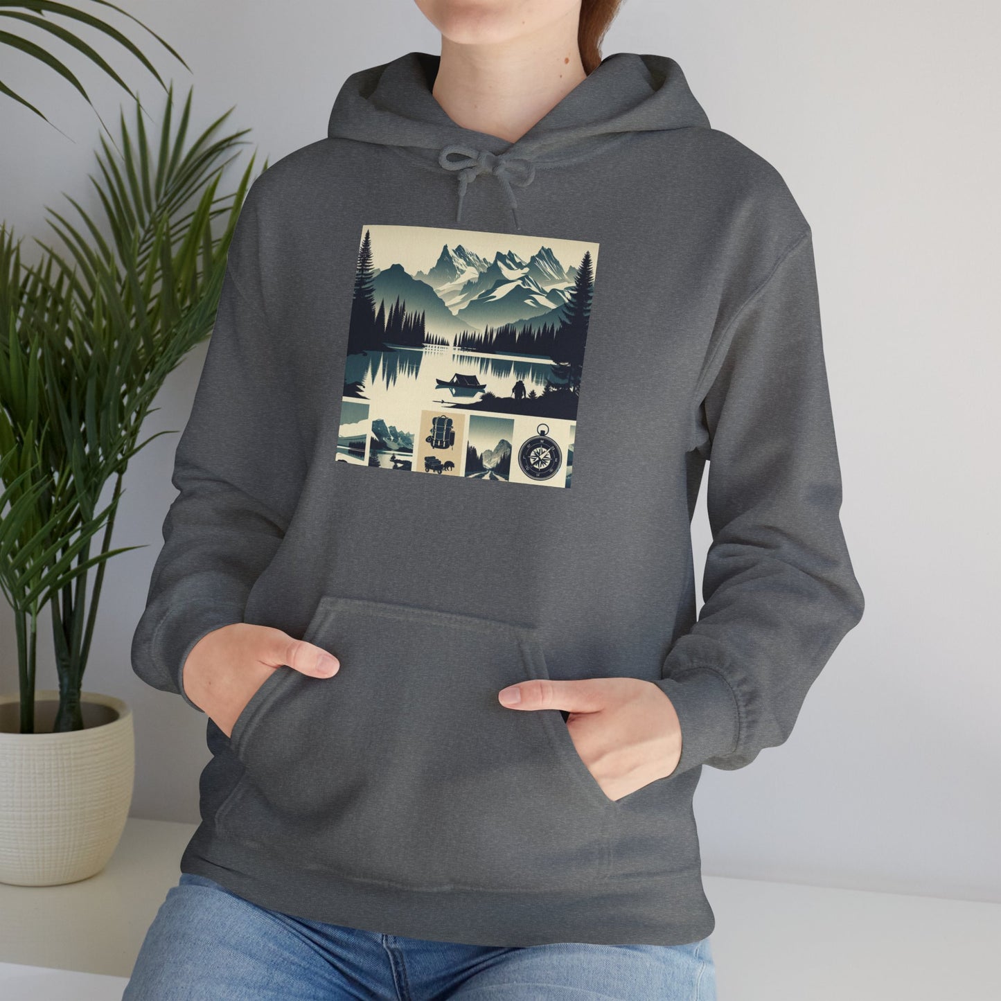 Outdoor Adventure Design | Cozy Hiking Hoodie - Unisex Heavy Blend™ Hooded Sweatshirt