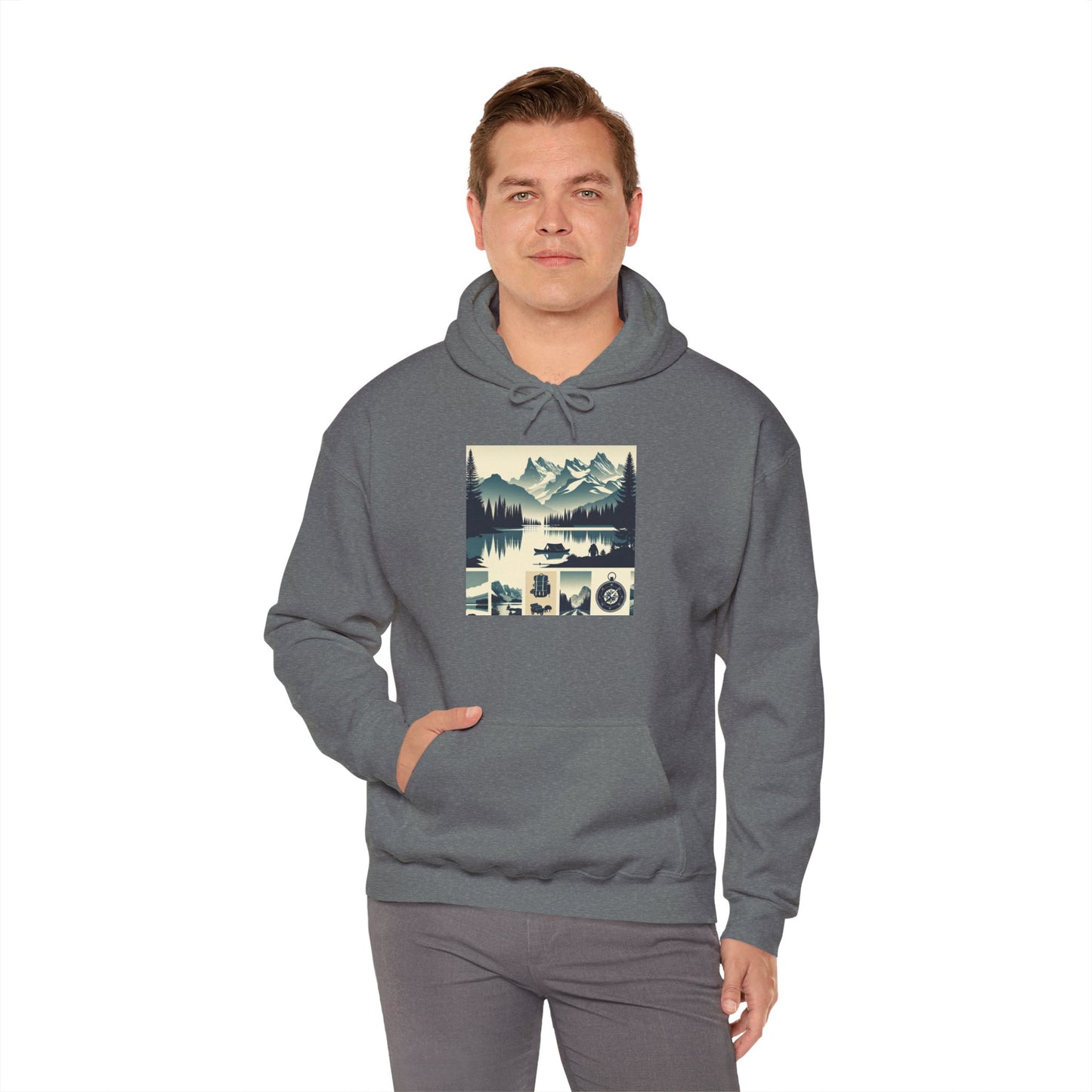 Outdoor Adventure Design | Cozy Hiking Hoodie - Unisex Heavy Blend™ Hooded Sweatshirt