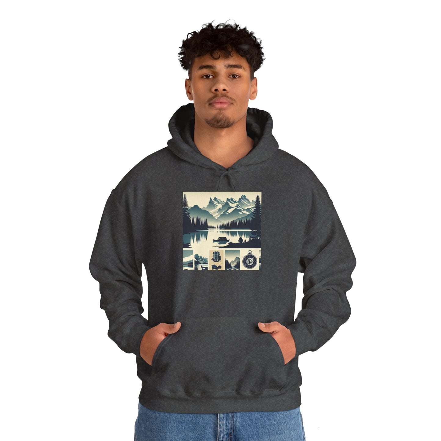 Outdoor Adventure Design | Cozy Hiking Hoodie - Unisex Heavy Blend™ Hooded Sweatshirt