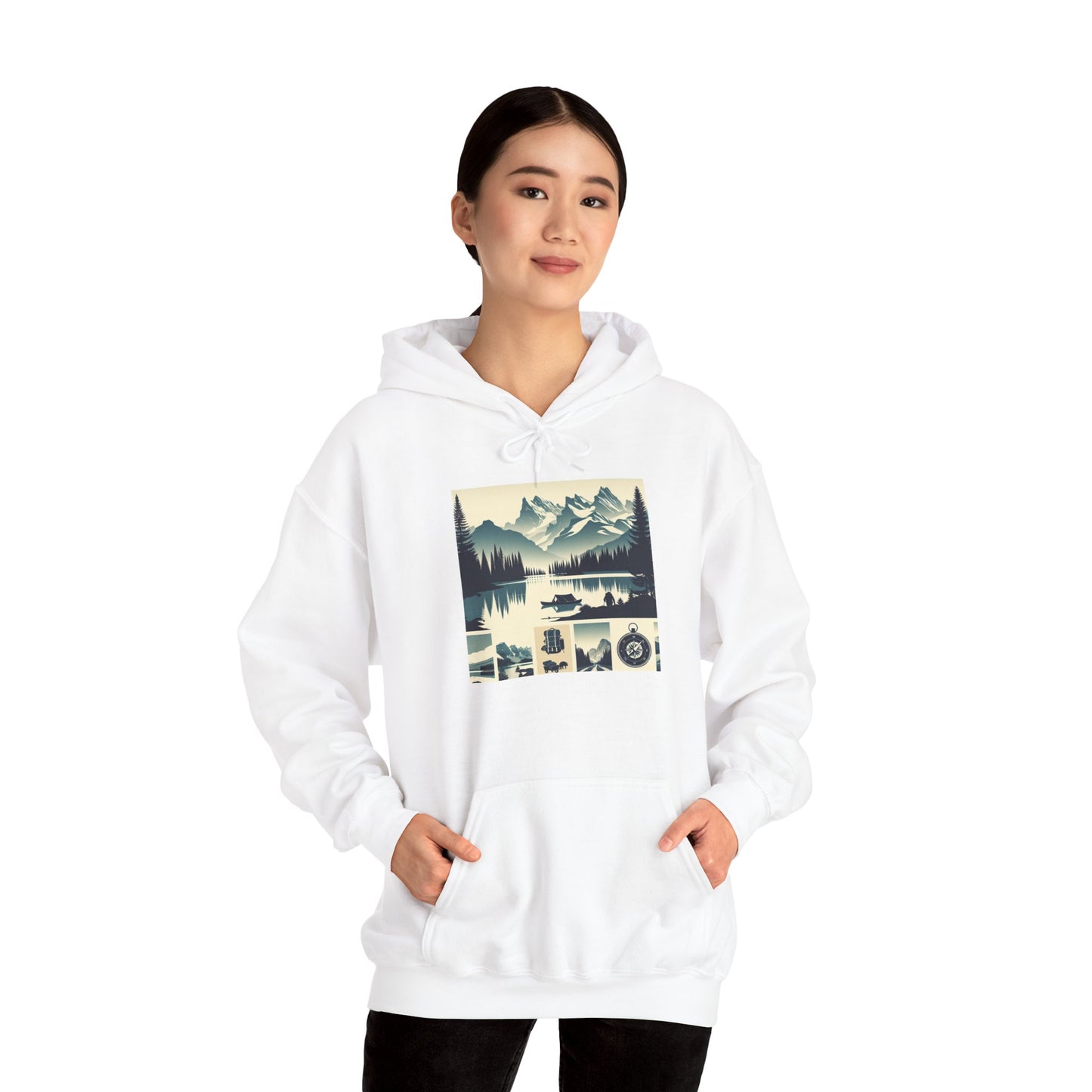 Outdoor Adventure Design | Cozy Hiking Hoodie - Unisex Heavy Blend™ Hooded Sweatshirt
