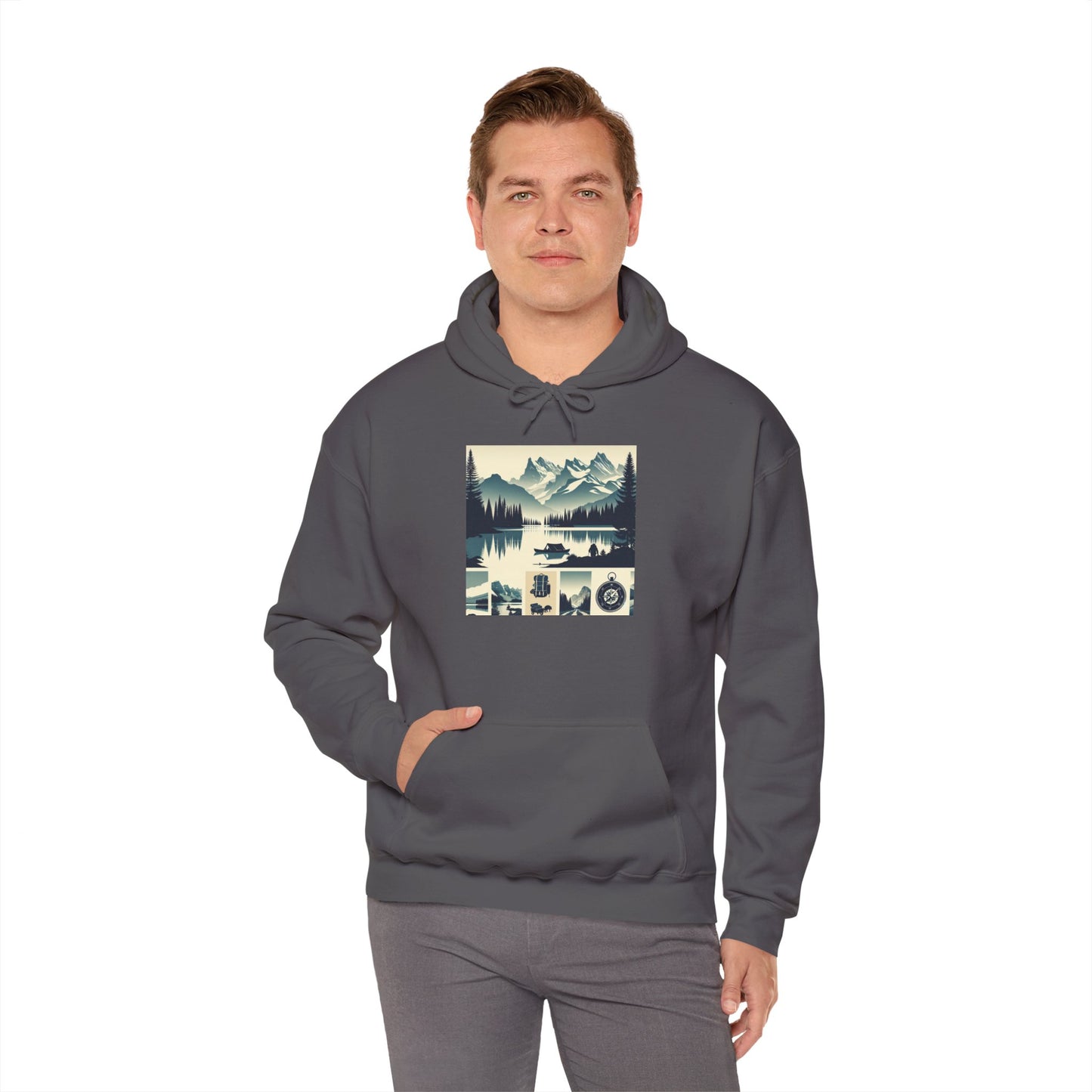 Outdoor Adventure Design | Cozy Hiking Hoodie - Unisex Heavy Blend™ Hooded Sweatshirt