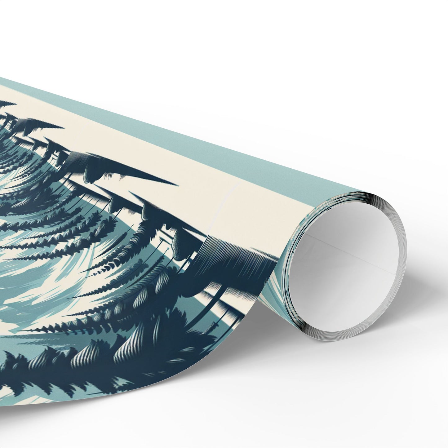 Auraeon Alpine Wonderland – Wrapping Paper with Snowy Pines & Mountain Peaks