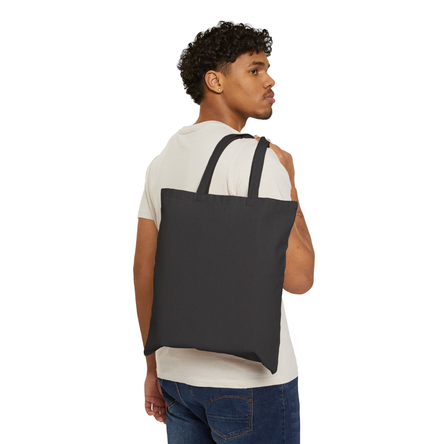 Adventure Awaits Cotton Canvas Tote Bag – Snowy Mountain Tops & Pine Tree Design