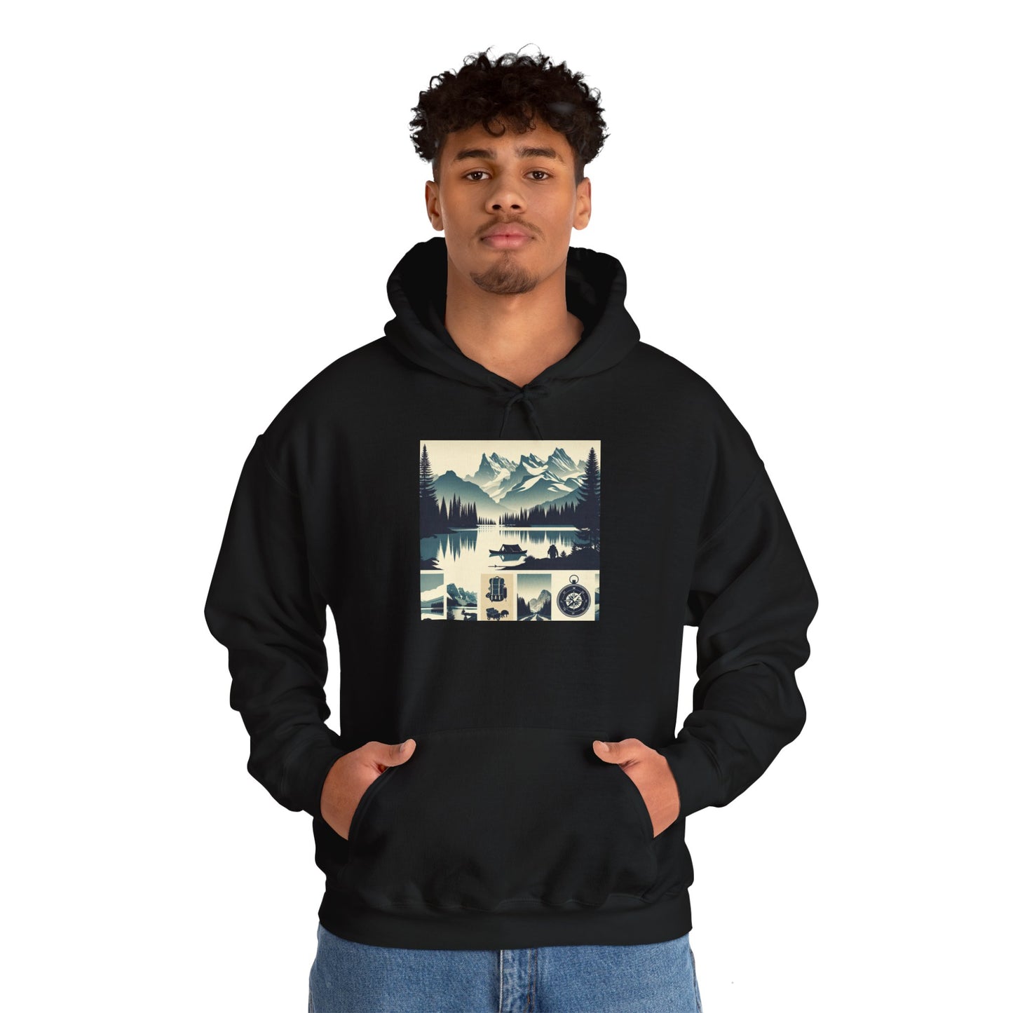 Outdoor Adventure Design | Cozy Hiking Hoodie - Unisex Heavy Blend™ Hooded Sweatshirt