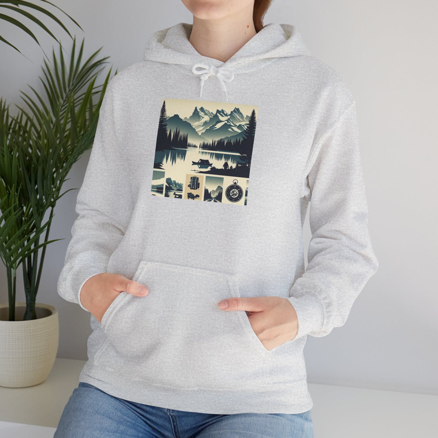 Outdoor Adventure Design | Cozy Hiking Hoodie - Unisex Heavy Blend™ Hooded Sweatshirt