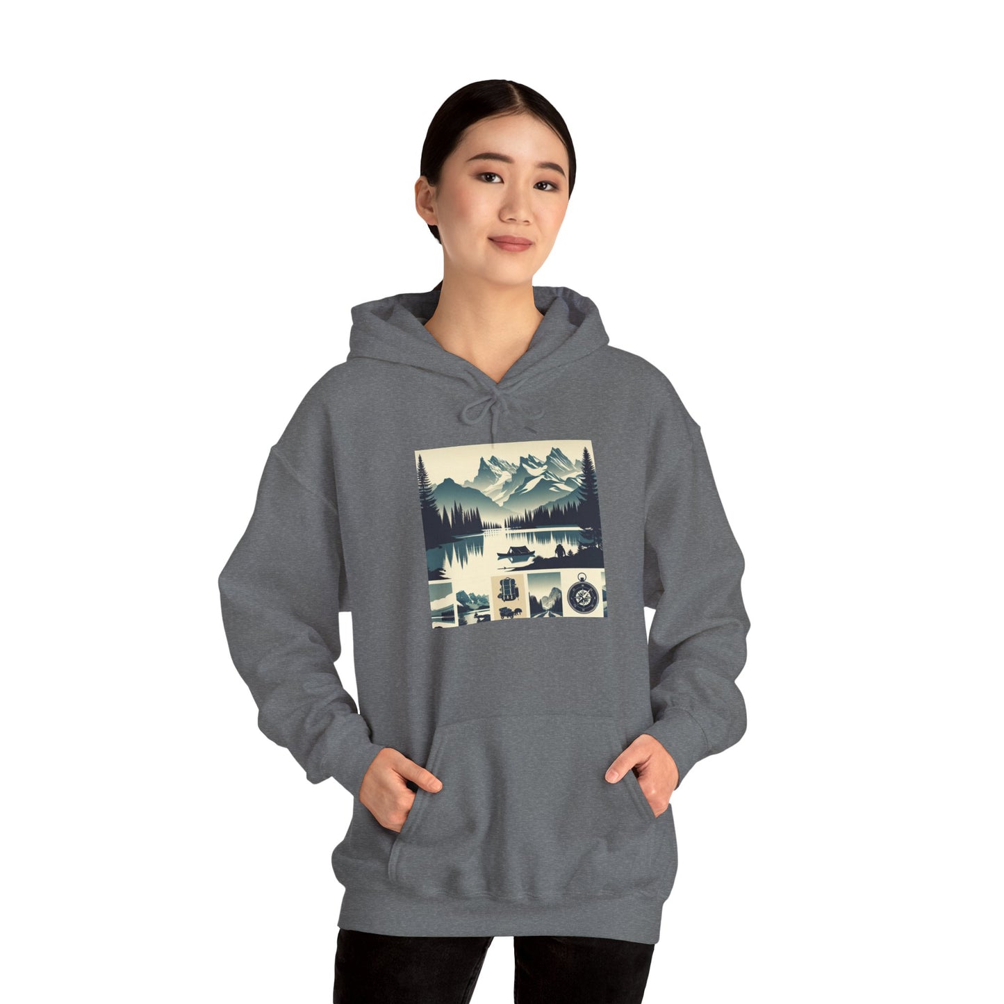 Outdoor Adventure Design | Cozy Hiking Hoodie - Unisex Heavy Blend™ Hooded Sweatshirt