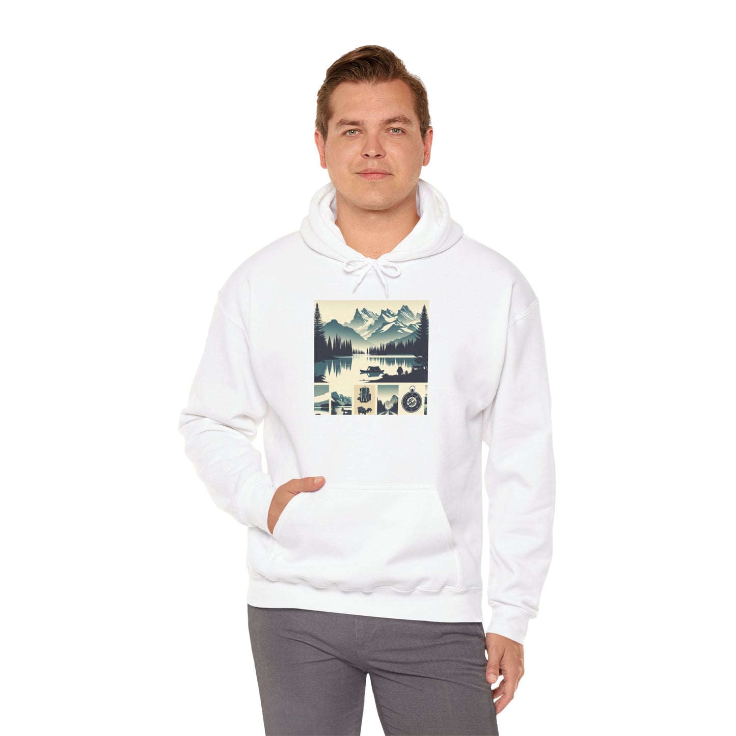 Outdoor Adventure Design | Cozy Hiking Hoodie - Unisex Heavy Blend™ Hooded Sweatshirt