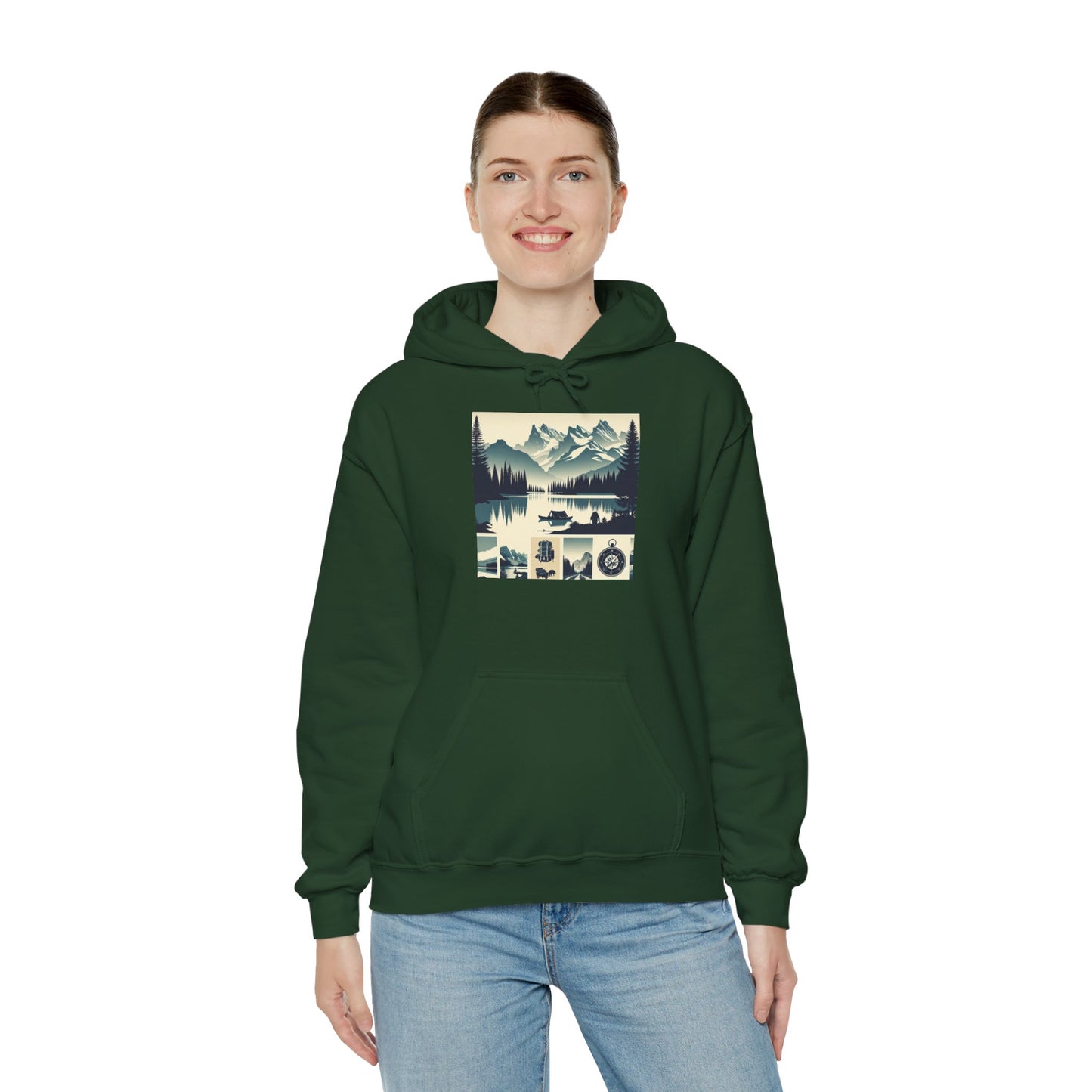 Outdoor Adventure Design | Cozy Hiking Hoodie - Unisex Heavy Blend™ Hooded Sweatshirt