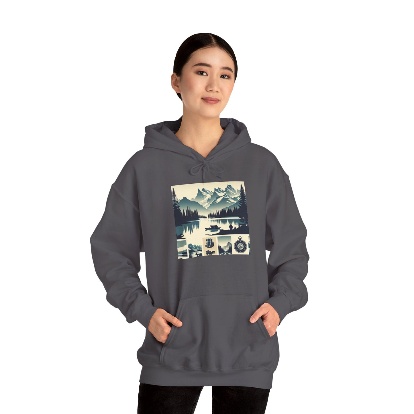 Outdoor Adventure Design | Cozy Hiking Hoodie - Unisex Heavy Blend™ Hooded Sweatshirt