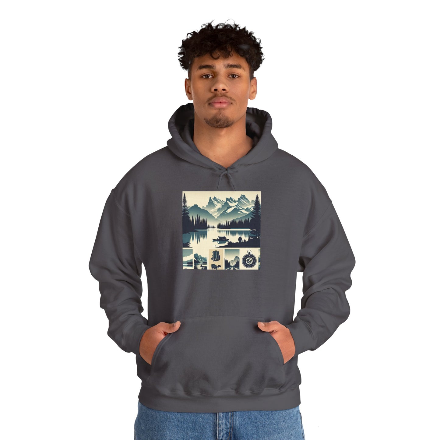 Outdoor Adventure Design | Cozy Hiking Hoodie - Unisex Heavy Blend™ Hooded Sweatshirt