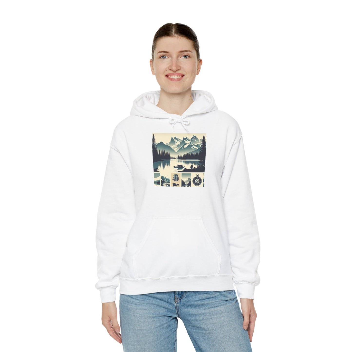 Outdoor Adventure Design | Cozy Hiking Hoodie - Unisex Heavy Blend™ Hooded Sweatshirt