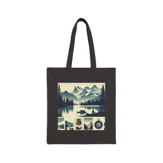 Wanderlust Cotton Canvas Tote Bag – Hiking & Outdoor Design