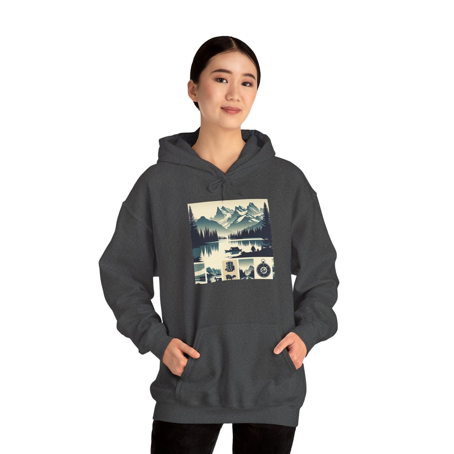 Outdoor Adventure Design | Cozy Hiking Hoodie - Unisex Heavy Blend™ Hooded Sweatshirt