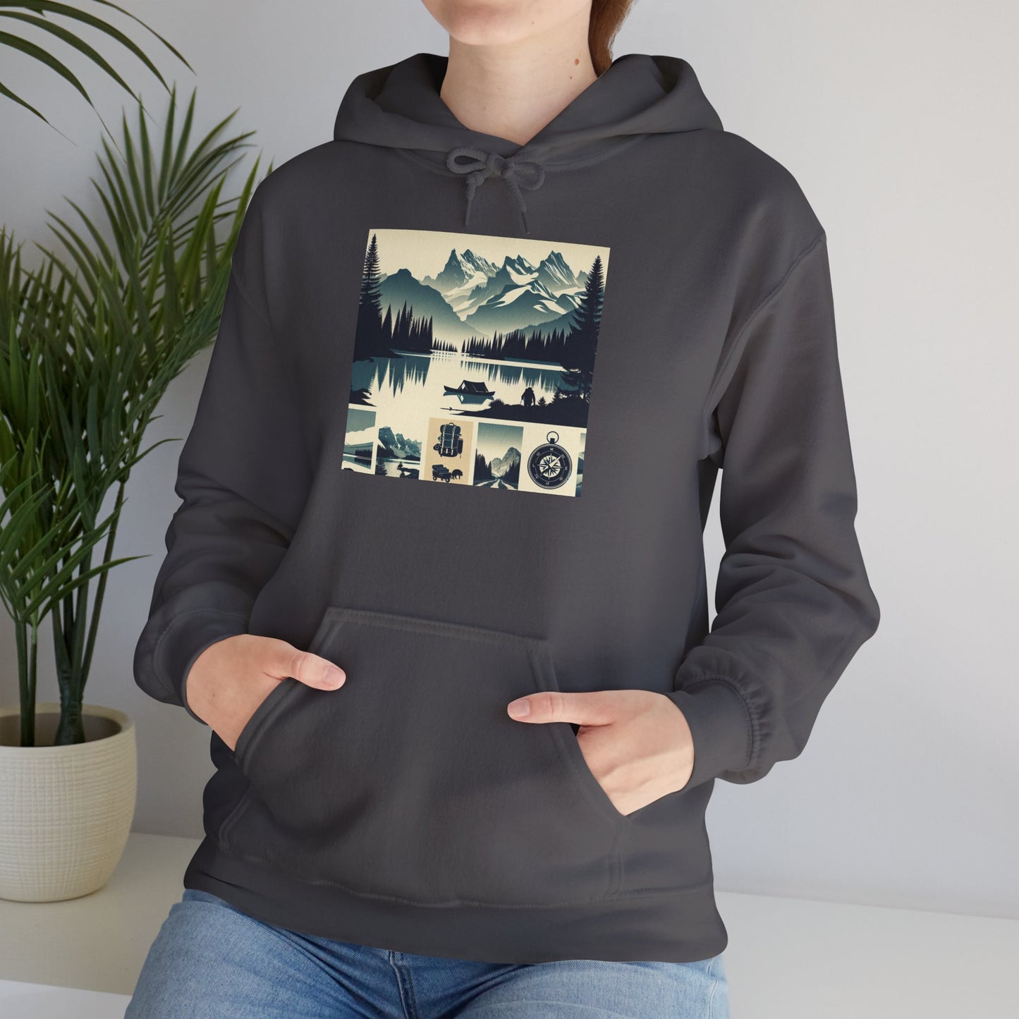 Outdoor Adventure Design | Cozy Hiking Hoodie - Unisex Heavy Blend™ Hooded Sweatshirt