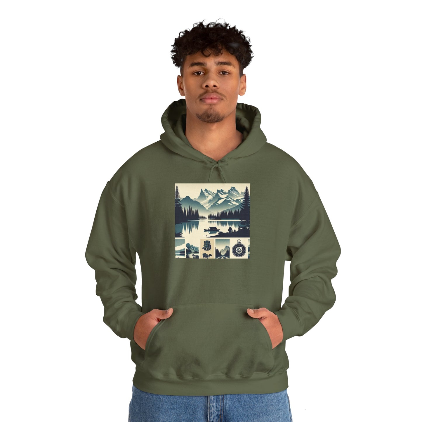 Outdoor Adventure Design | Cozy Hiking Hoodie - Unisex Heavy Blend™ Hooded Sweatshirt