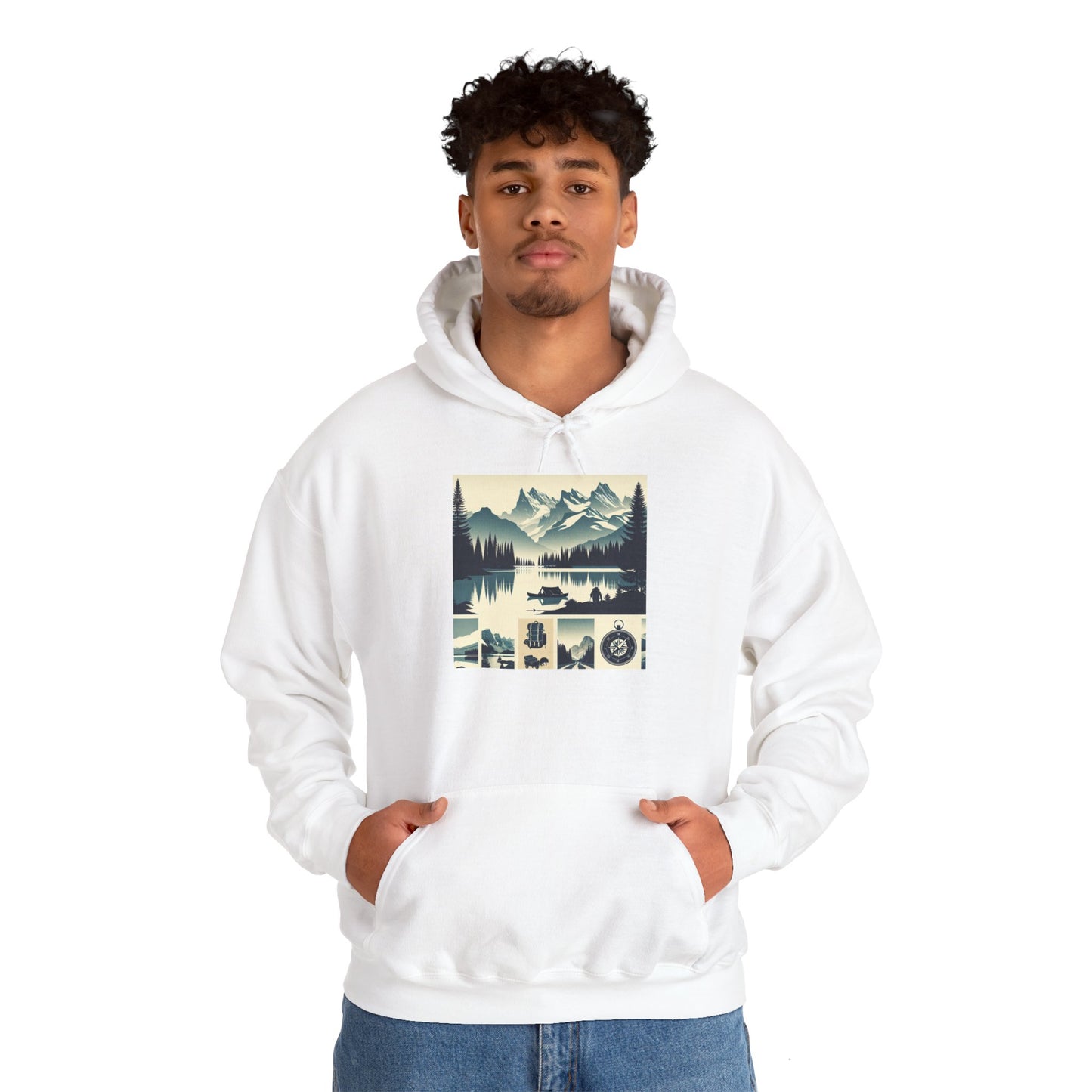 Outdoor Adventure Design | Cozy Hiking Hoodie - Unisex Heavy Blend™ Hooded Sweatshirt