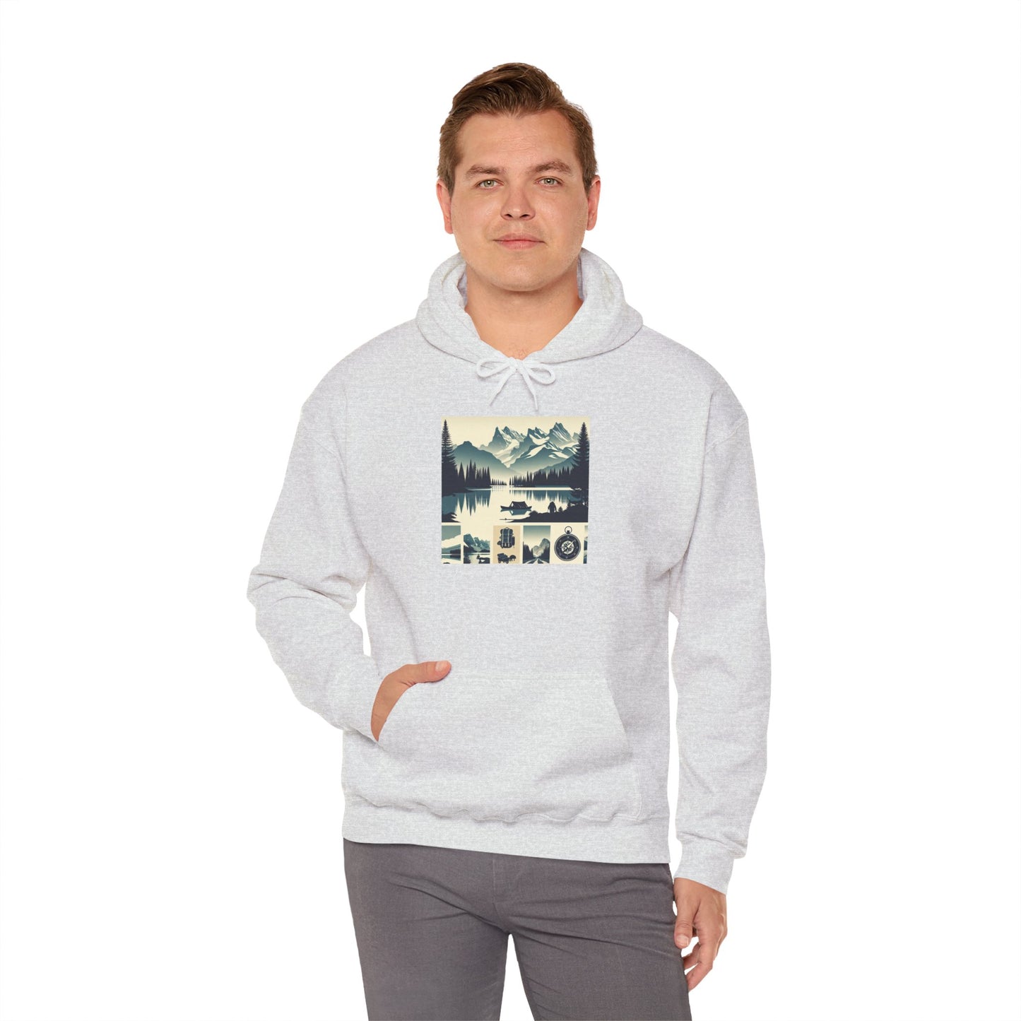 Outdoor Adventure Design | Cozy Hiking Hoodie - Unisex Heavy Blend™ Hooded Sweatshirt