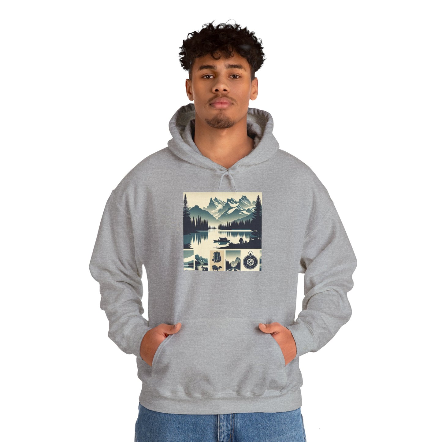 Outdoor Adventure Design | Cozy Hiking Hoodie - Unisex Heavy Blend™ Hooded Sweatshirt