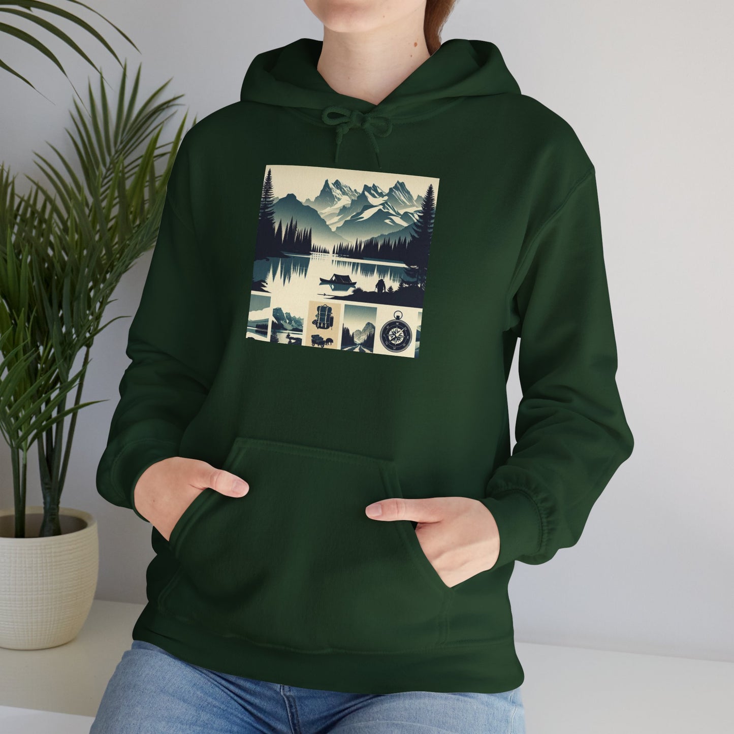 Outdoor Adventure Design | Cozy Hiking Hoodie - Unisex Heavy Blend™ Hooded Sweatshirt