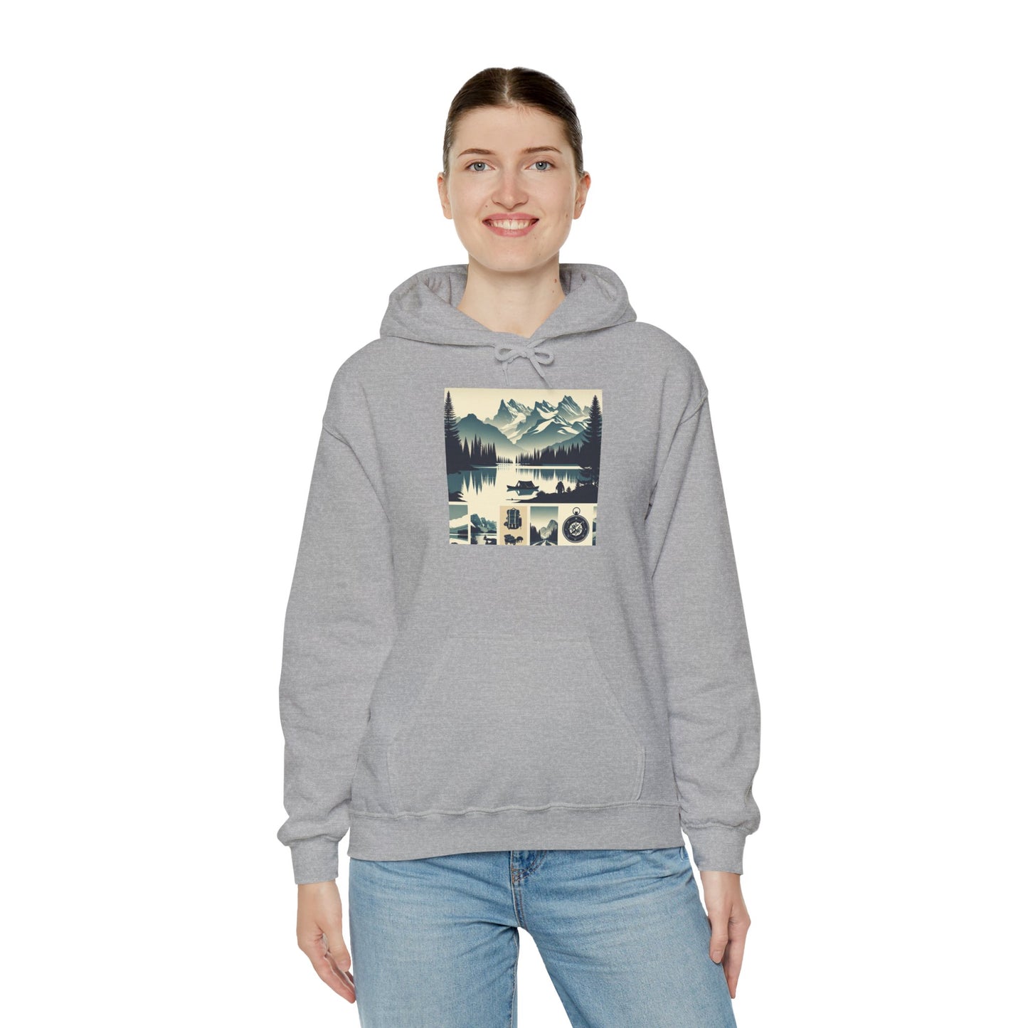 Outdoor Adventure Design | Cozy Hiking Hoodie - Unisex Heavy Blend™ Hooded Sweatshirt