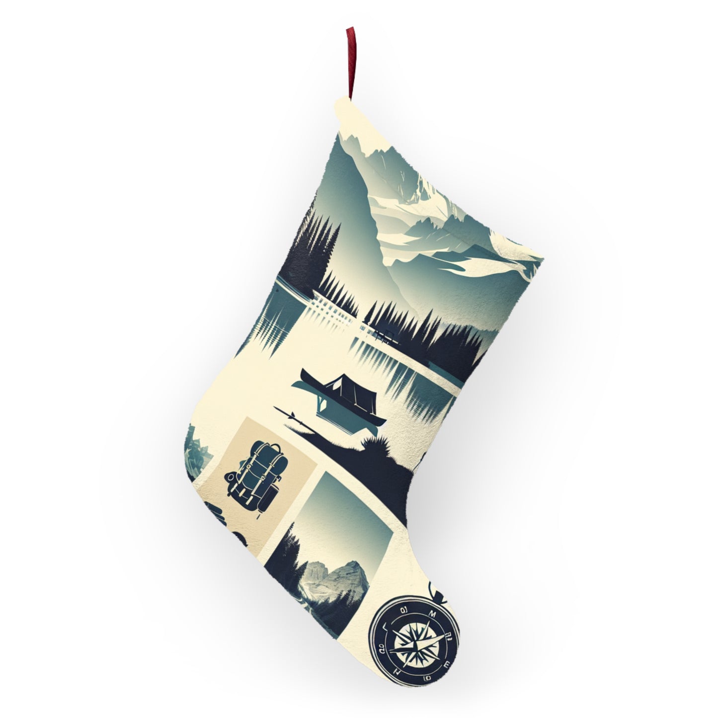 Auraeon Adventure Stocking – Christmas Stocking with Camping, Hiking & Exploring Designs