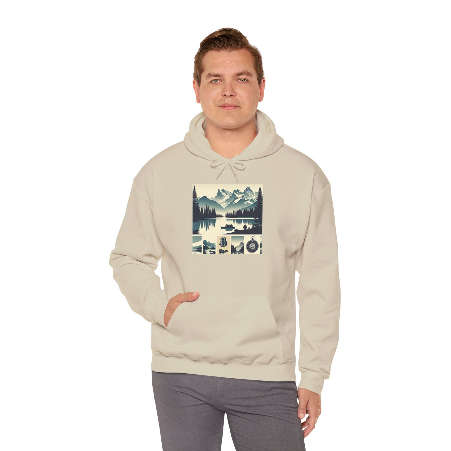 Outdoor Adventure Design | Cozy Hiking Hoodie - Unisex Heavy Blend™ Hooded Sweatshirt