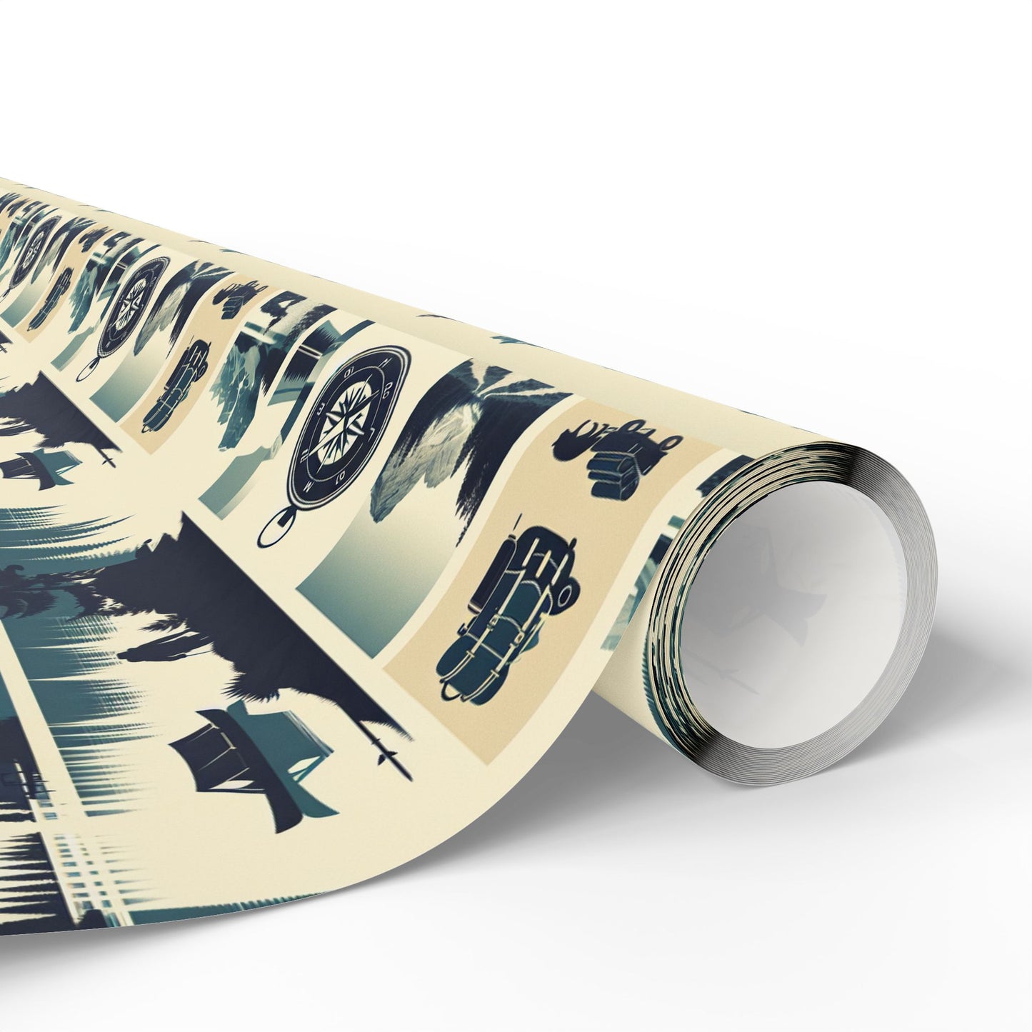 Auraeon Adventure Wrap – Wrapping Paper with Camping, Hiking & Exploring Designs