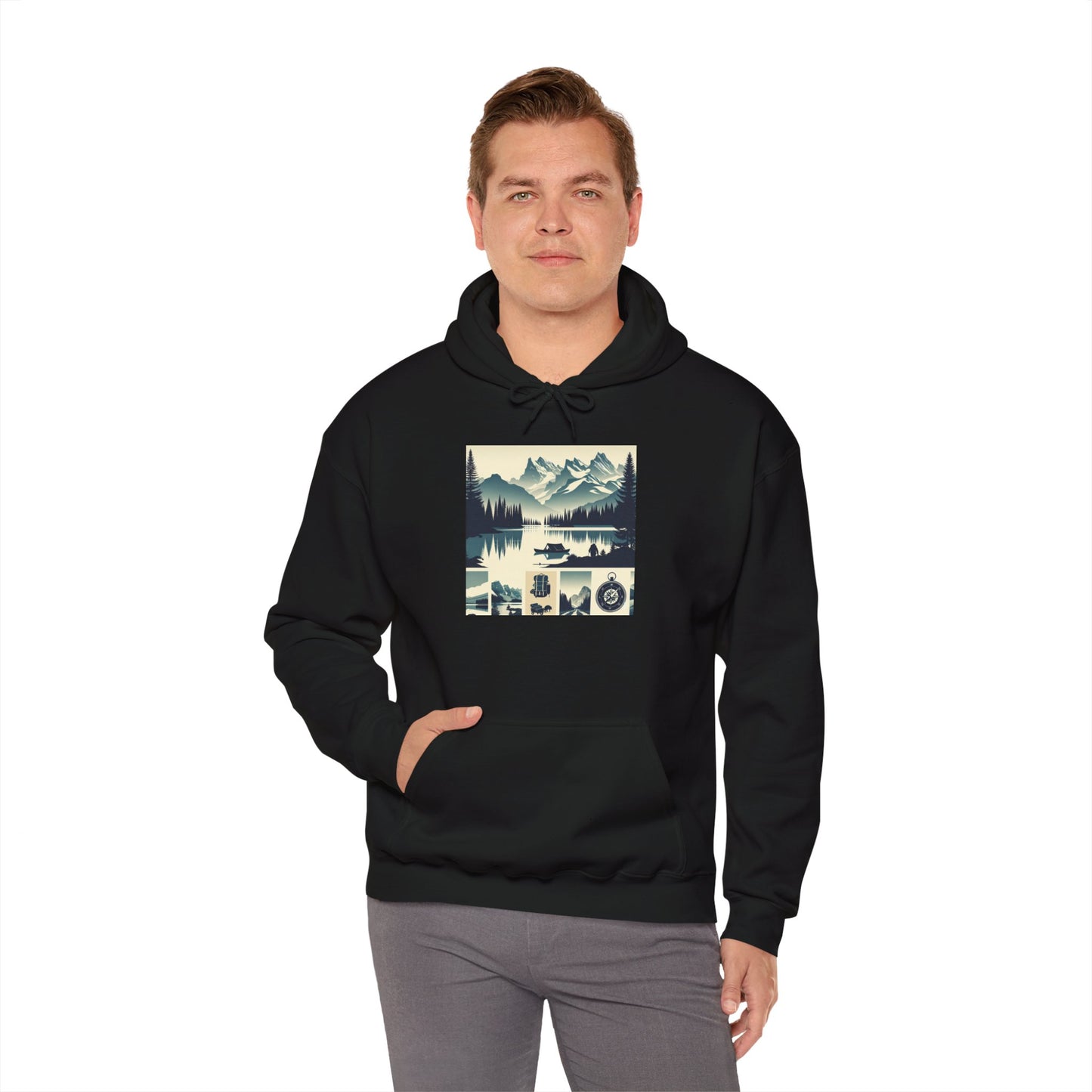 Outdoor Adventure Design | Cozy Hiking Hoodie - Unisex Heavy Blend™ Hooded Sweatshirt