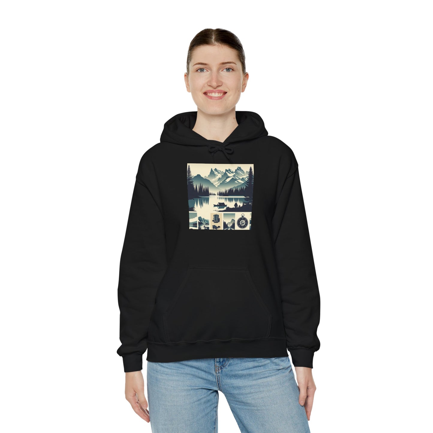 Outdoor Adventure Design | Cozy Hiking Hoodie - Unisex Heavy Blend™ Hooded Sweatshirt