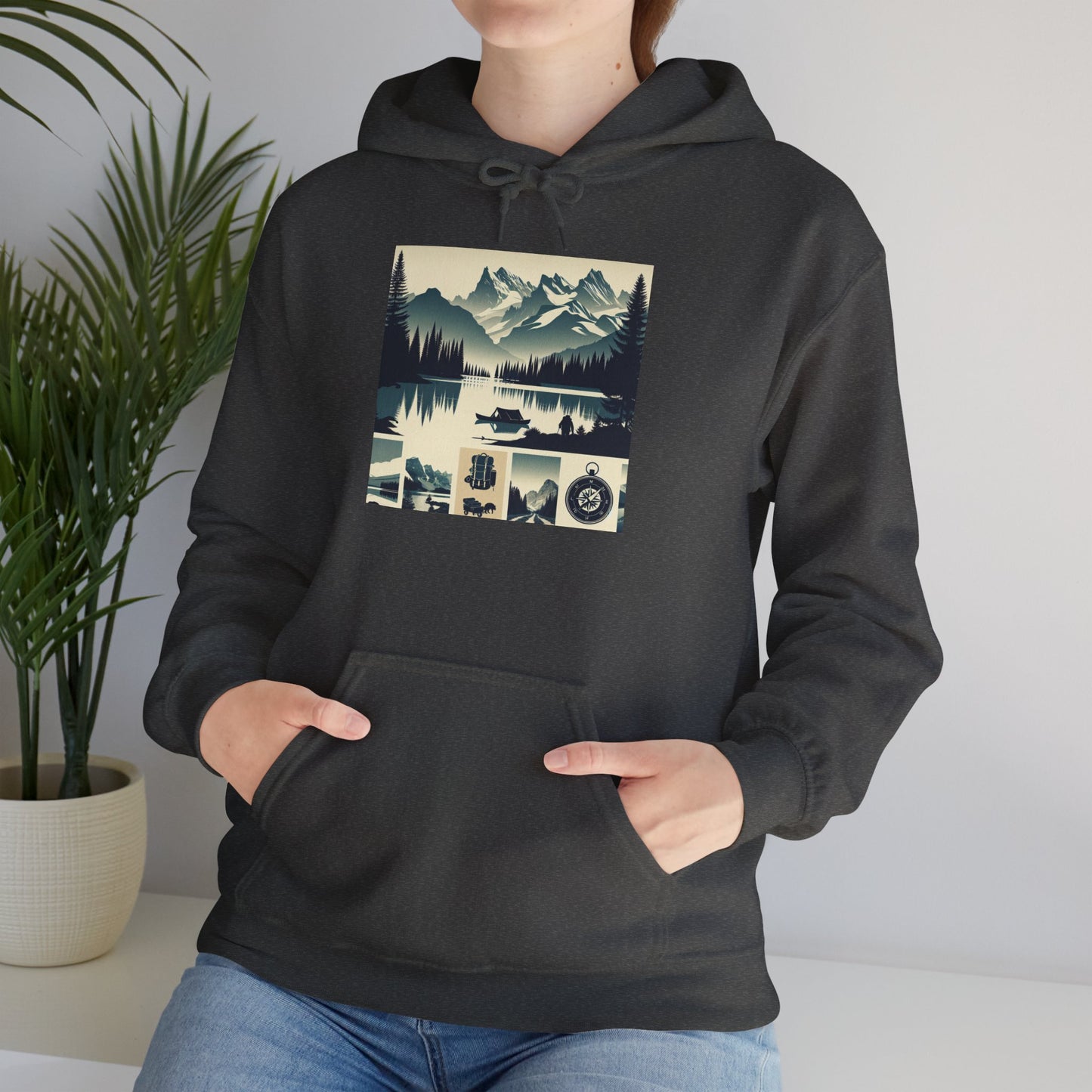 Outdoor Adventure Design | Cozy Hiking Hoodie - Unisex Heavy Blend™ Hooded Sweatshirt