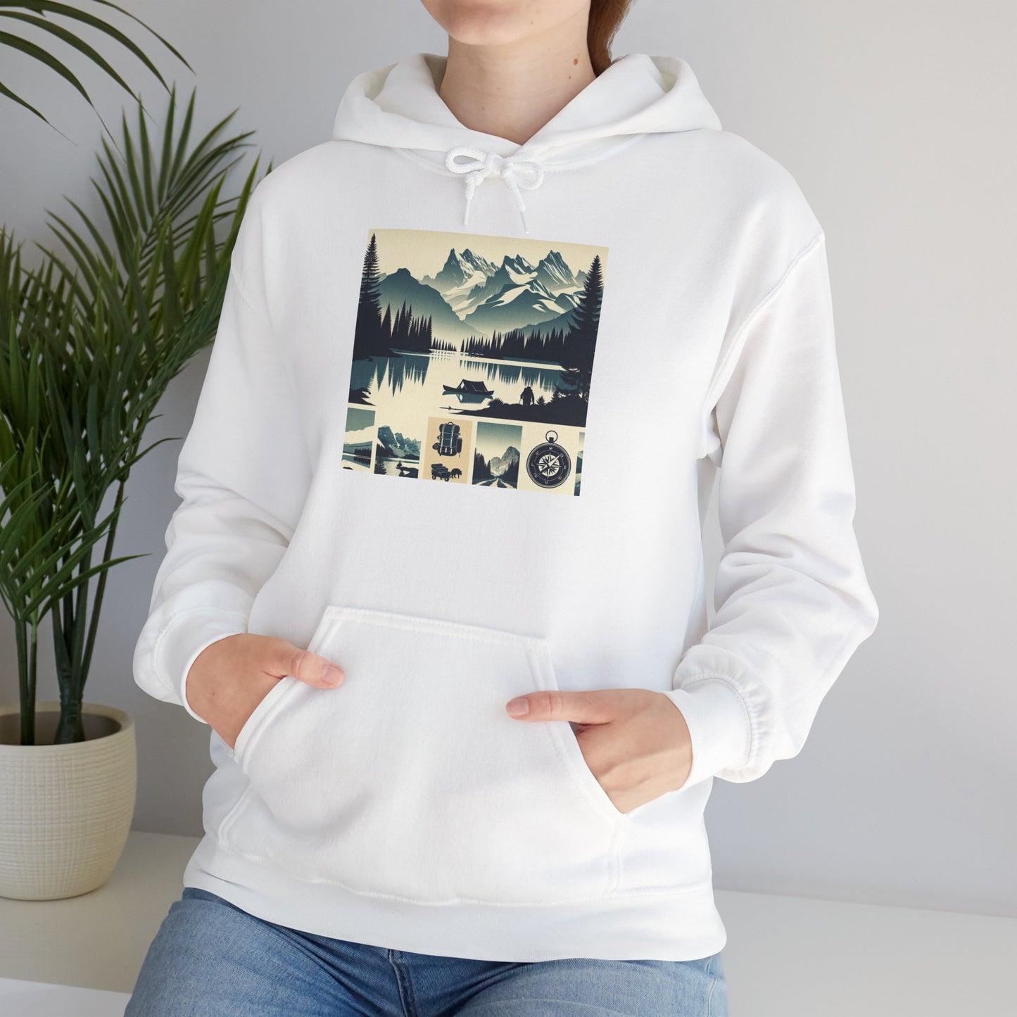 Outdoor Adventure Design | Cozy Hiking Hoodie - Unisex Heavy Blend™ Hooded Sweatshirt