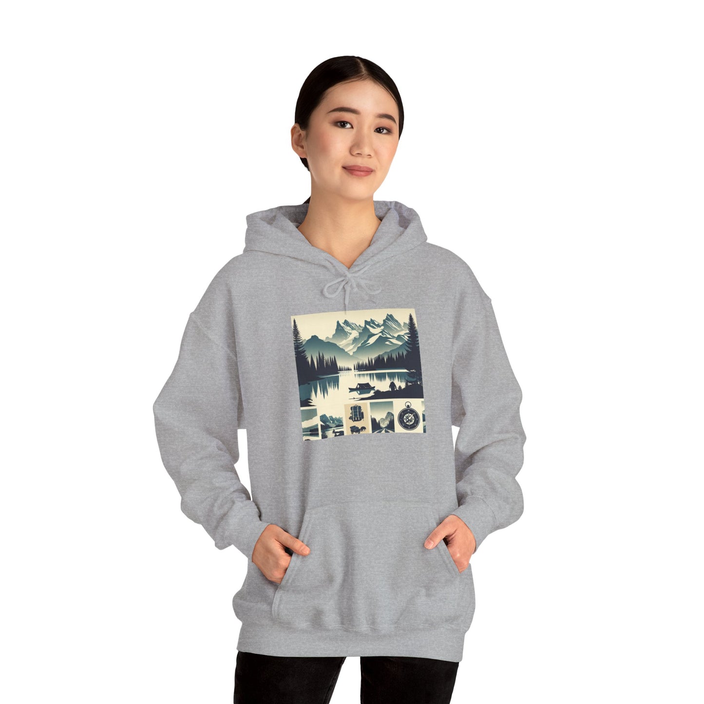 Outdoor Adventure Design | Cozy Hiking Hoodie - Unisex Heavy Blend™ Hooded Sweatshirt