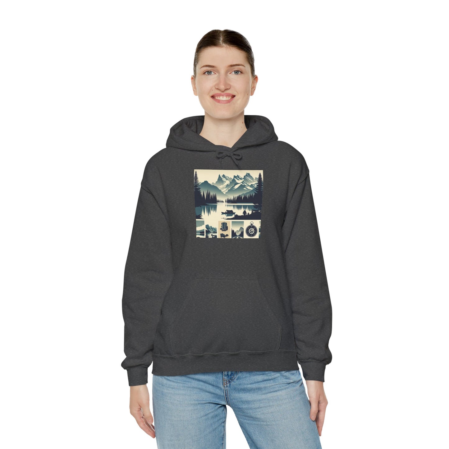 Outdoor Adventure Design | Cozy Hiking Hoodie - Unisex Heavy Blend™ Hooded Sweatshirt