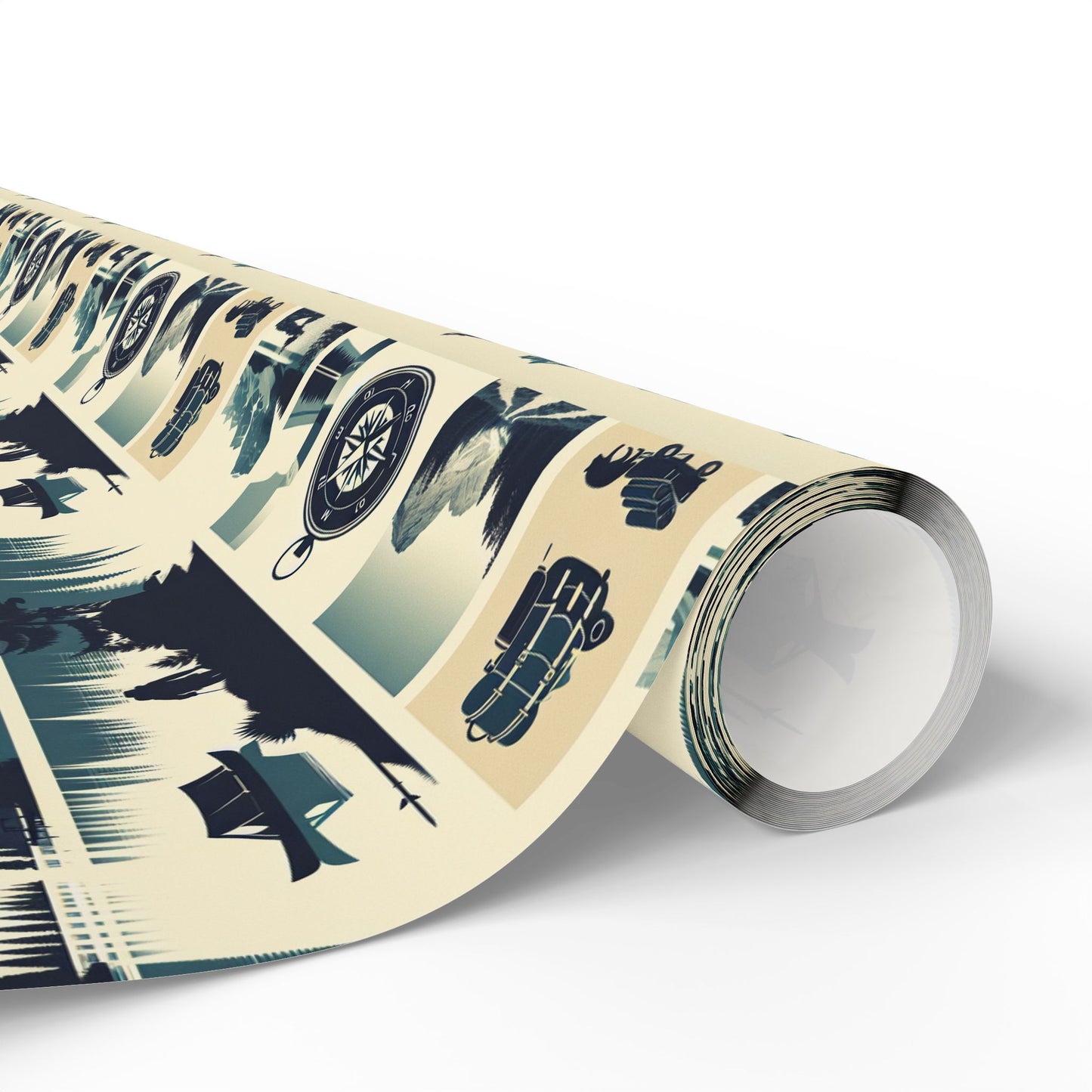 Auraeon Adventure Wrap – Wrapping Paper with Camping, Hiking & Exploring Designs