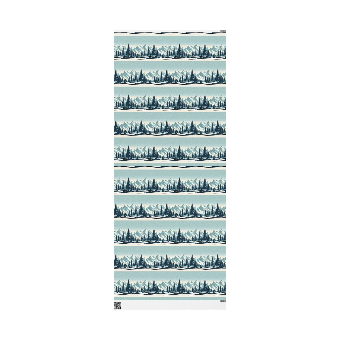 Auraeon Alpine Wonderland – Wrapping Paper with Snowy Pines & Mountain Peaks