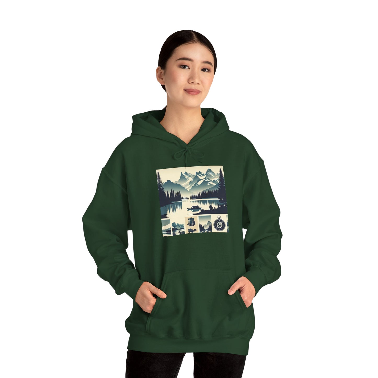 Outdoor Adventure Design | Cozy Hiking Hoodie - Unisex Heavy Blend™ Hooded Sweatshirt