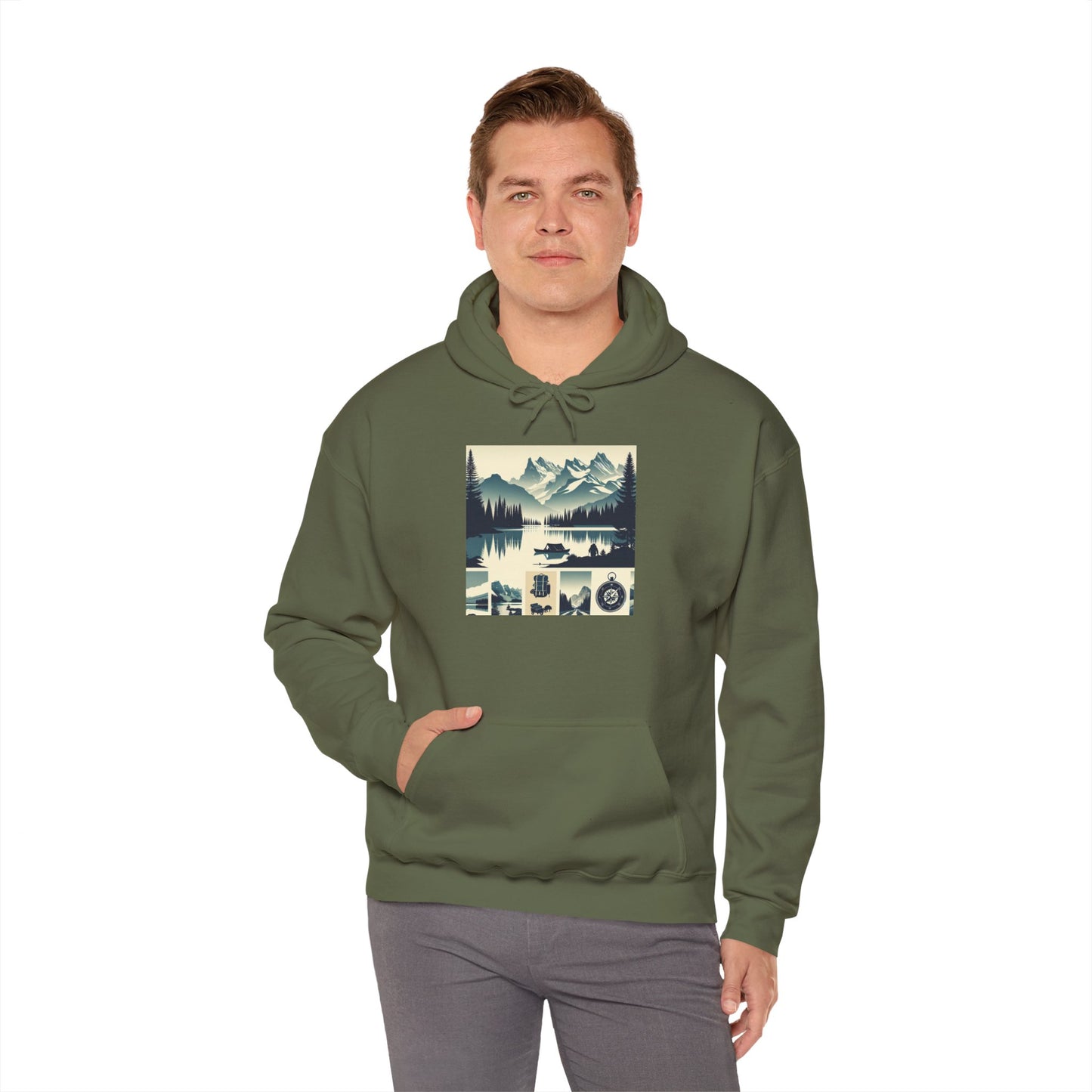 Outdoor Adventure Design | Cozy Hiking Hoodie - Unisex Heavy Blend™ Hooded Sweatshirt