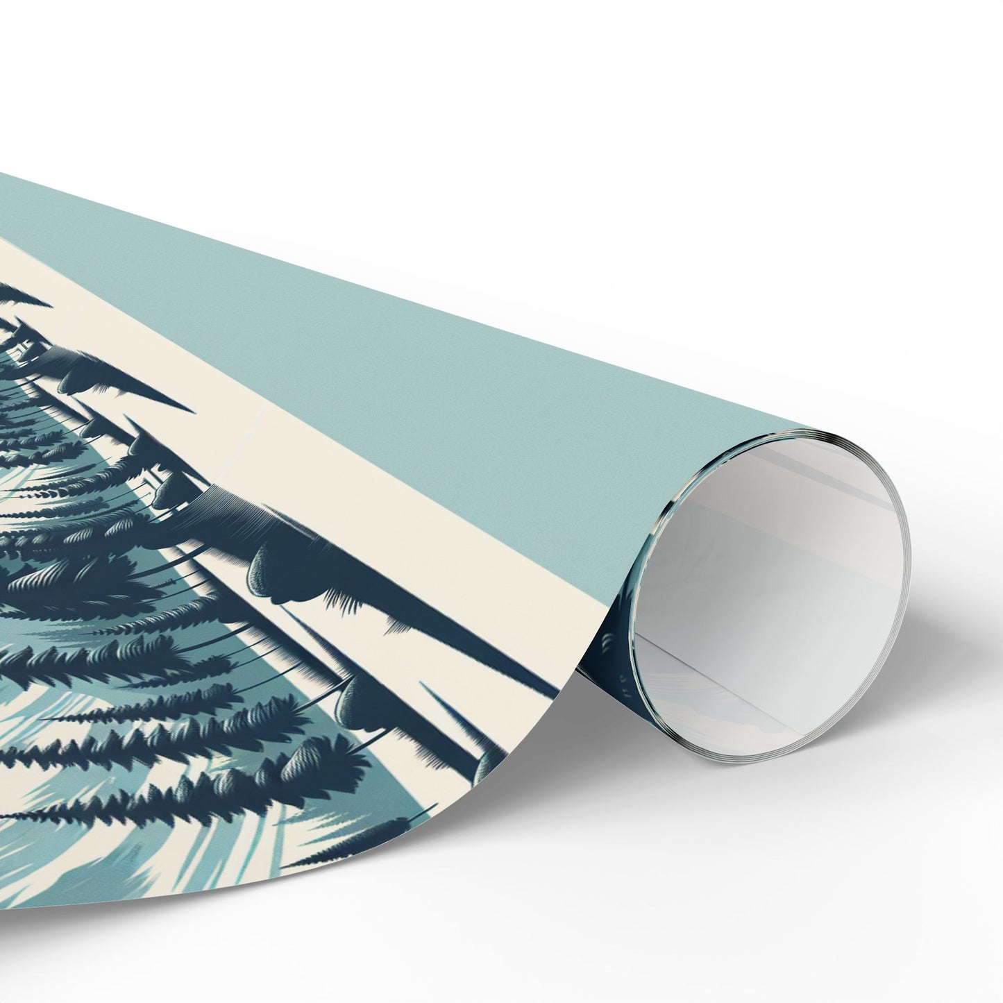 Auraeon Alpine Wonderland – Wrapping Paper with Snowy Pines & Mountain Peaks