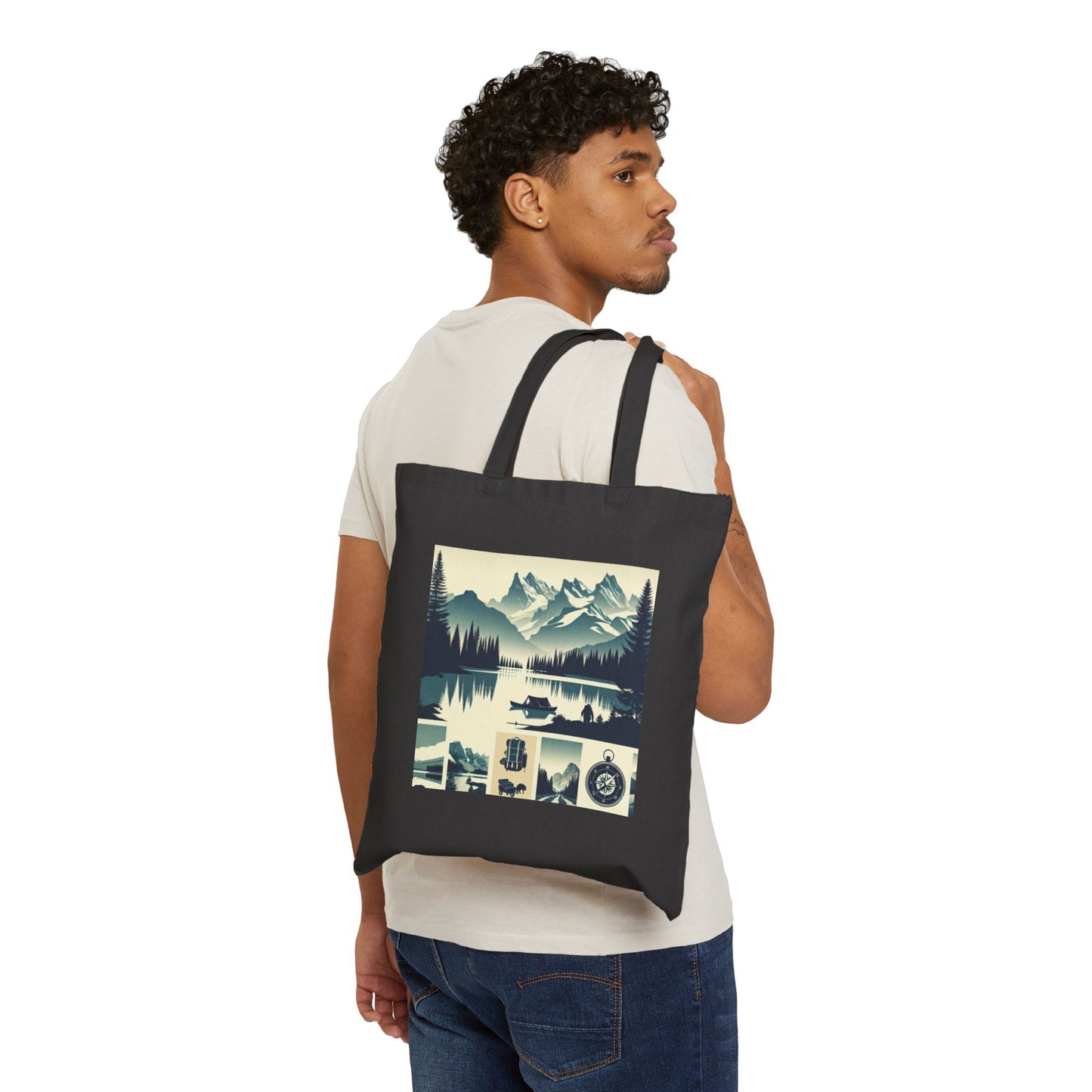 Wanderlust Cotton Canvas Tote Bag – Hiking & Outdoor Design