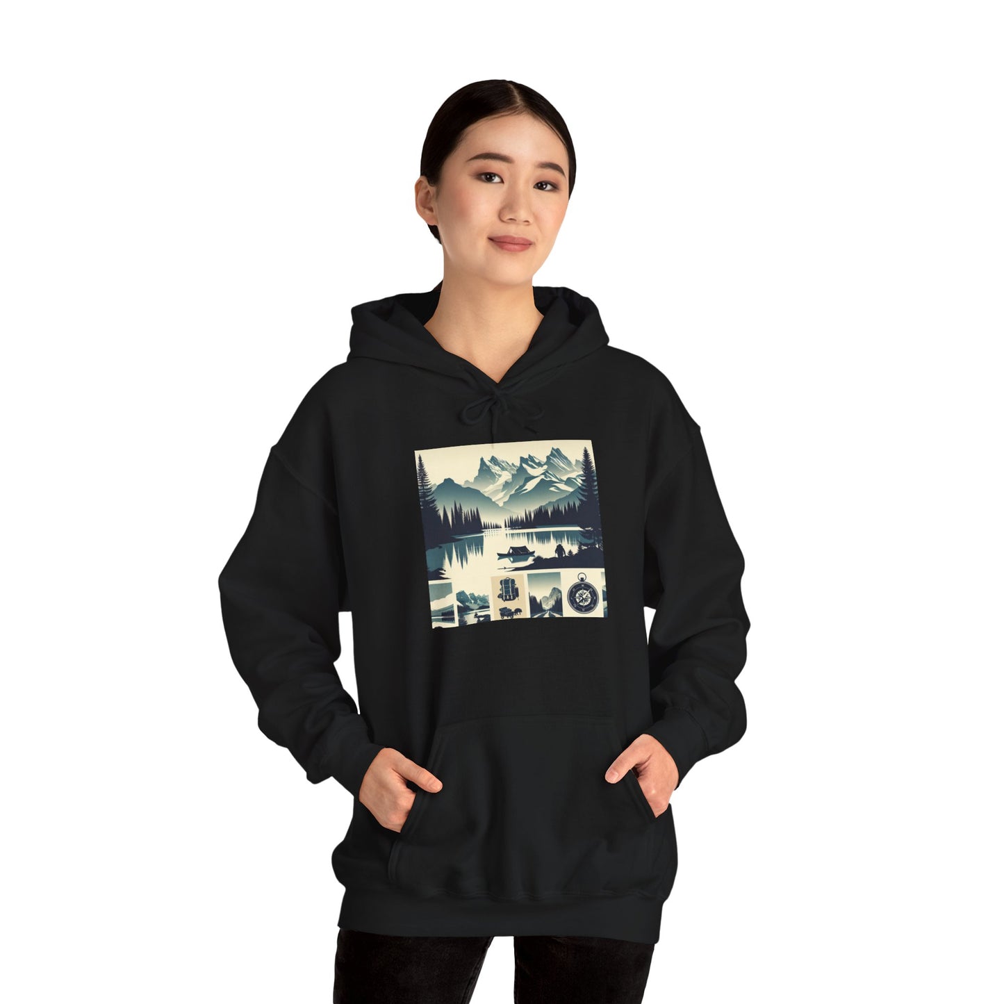 Outdoor Adventure Design | Cozy Hiking Hoodie - Unisex Heavy Blend™ Hooded Sweatshirt