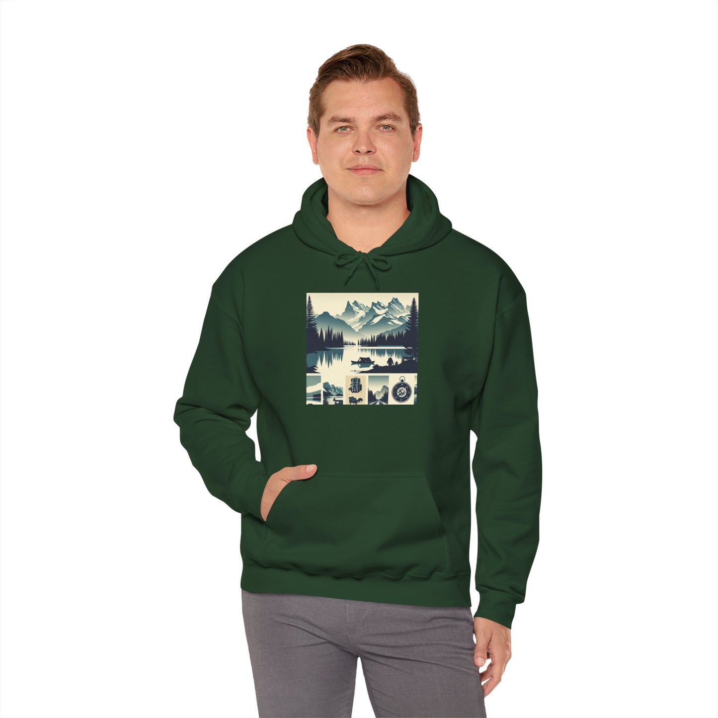 Outdoor Adventure Design | Cozy Hiking Hoodie - Unisex Heavy Blend™ Hooded Sweatshirt