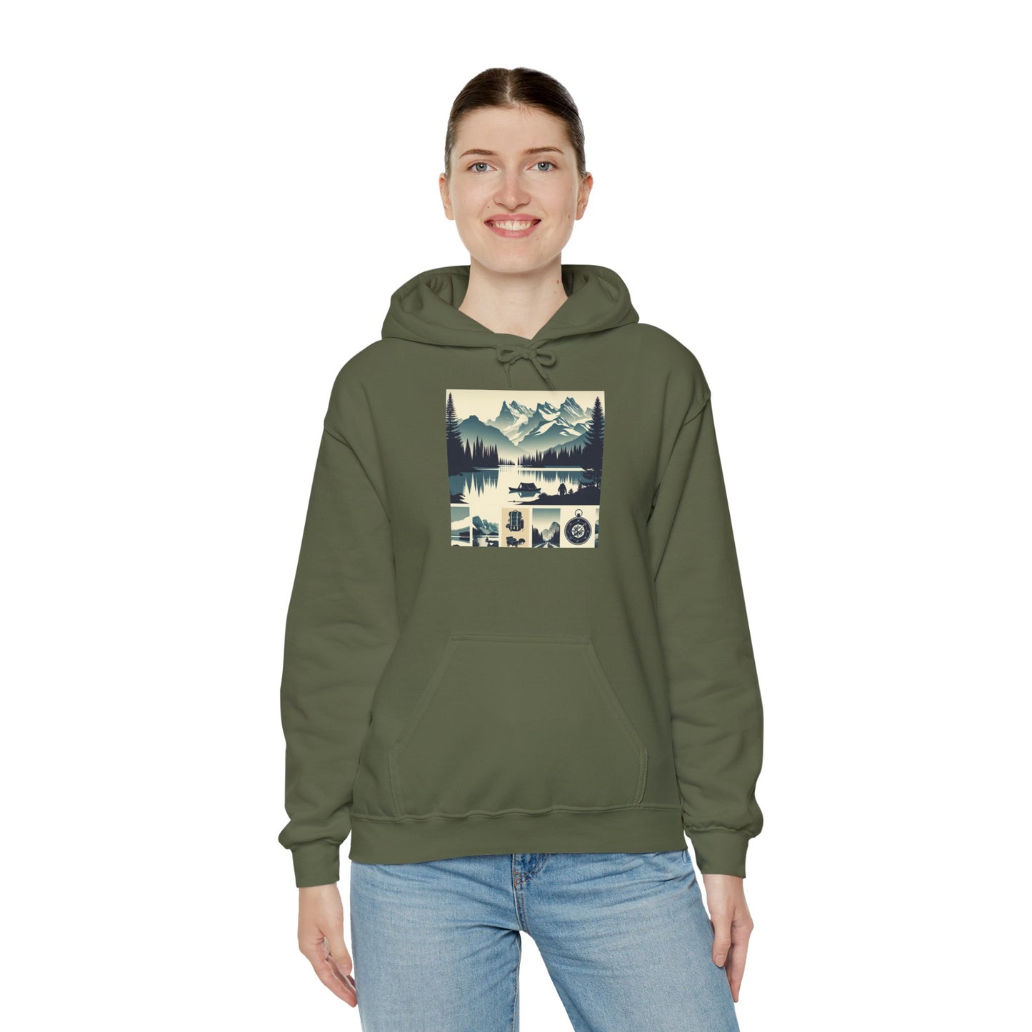 Outdoor Adventure Design | Cozy Hiking Hoodie - Unisex Heavy Blend™ Hooded Sweatshirt