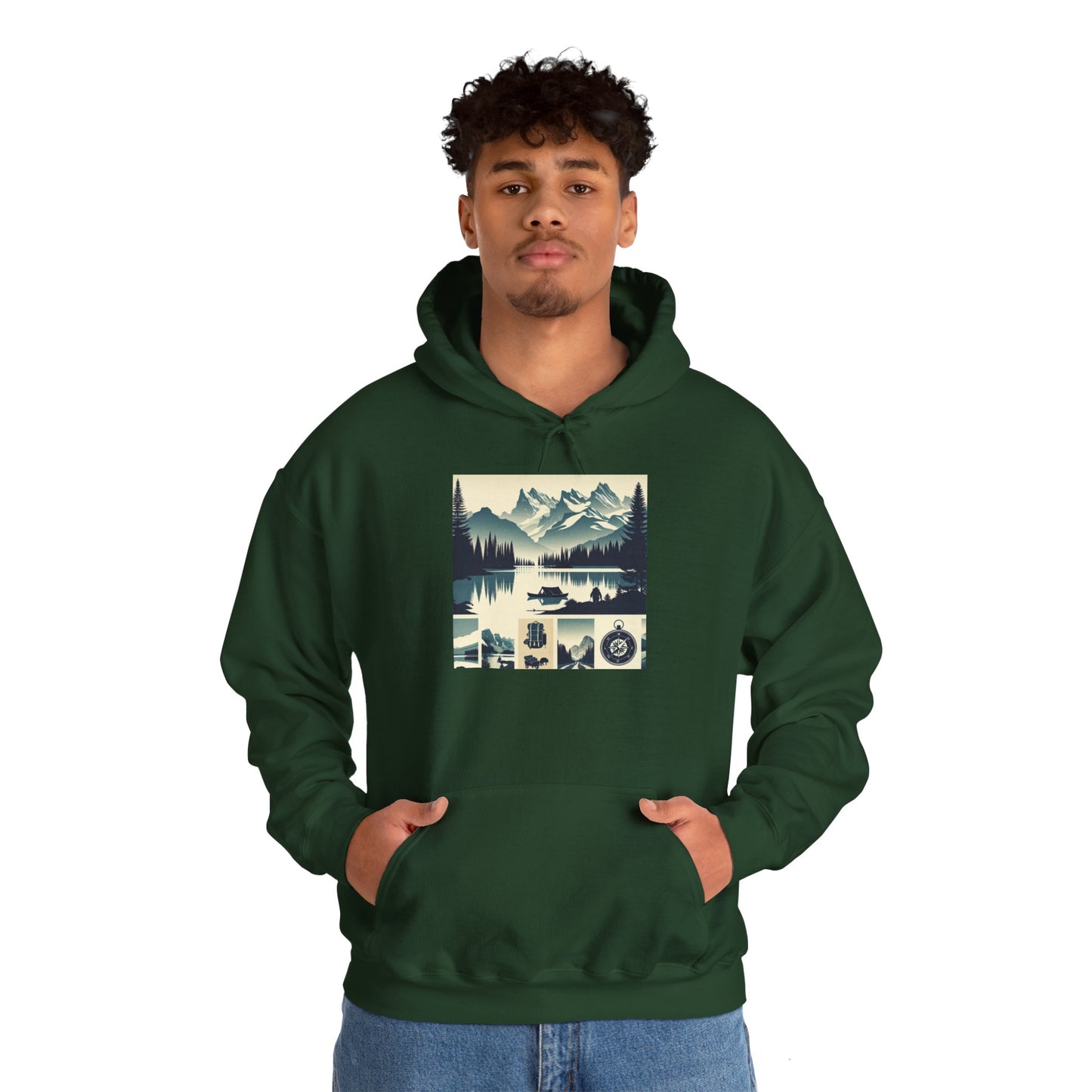Outdoor Adventure Design | Cozy Hiking Hoodie - Unisex Heavy Blend™ Hooded Sweatshirt