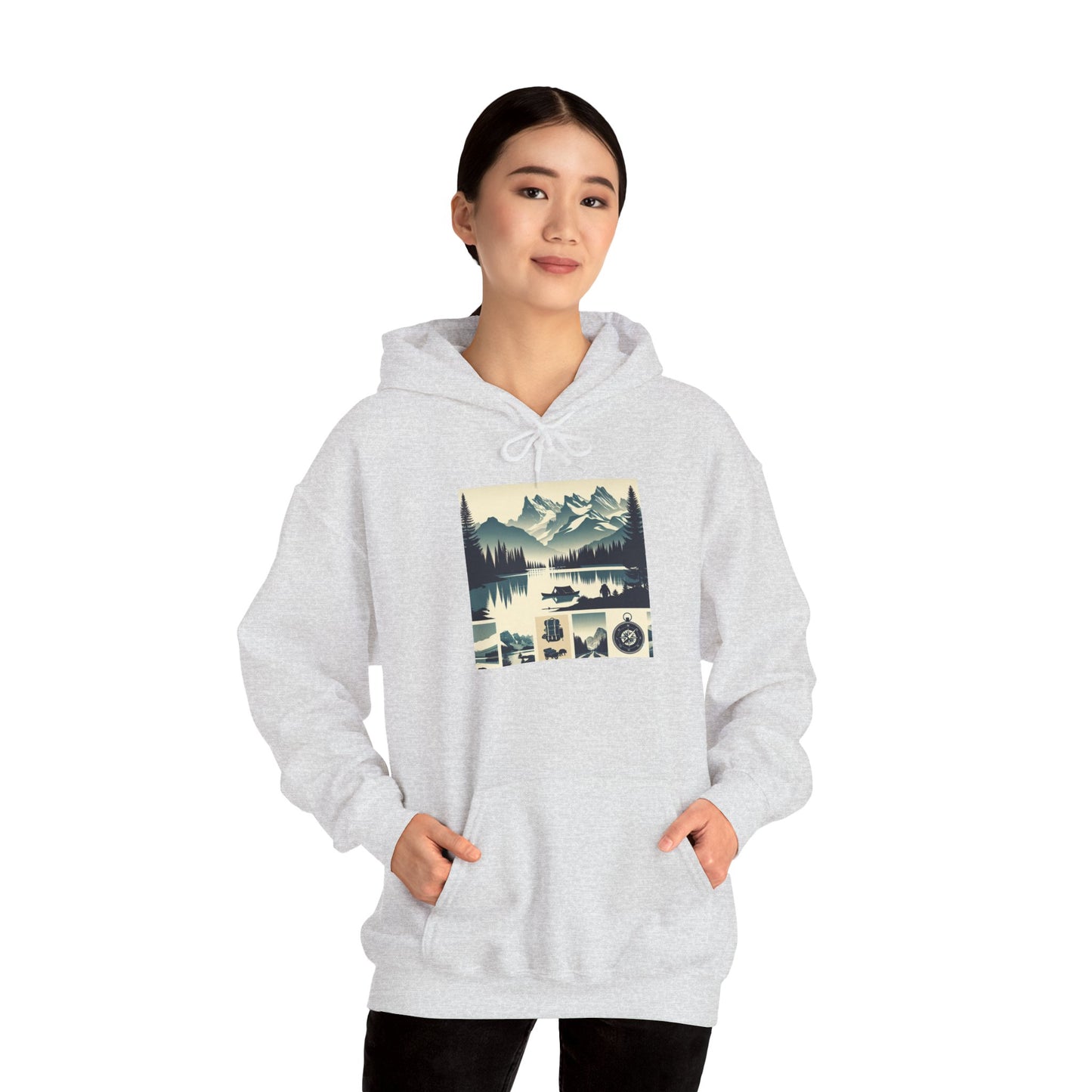 Outdoor Adventure Design | Cozy Hiking Hoodie - Unisex Heavy Blend™ Hooded Sweatshirt