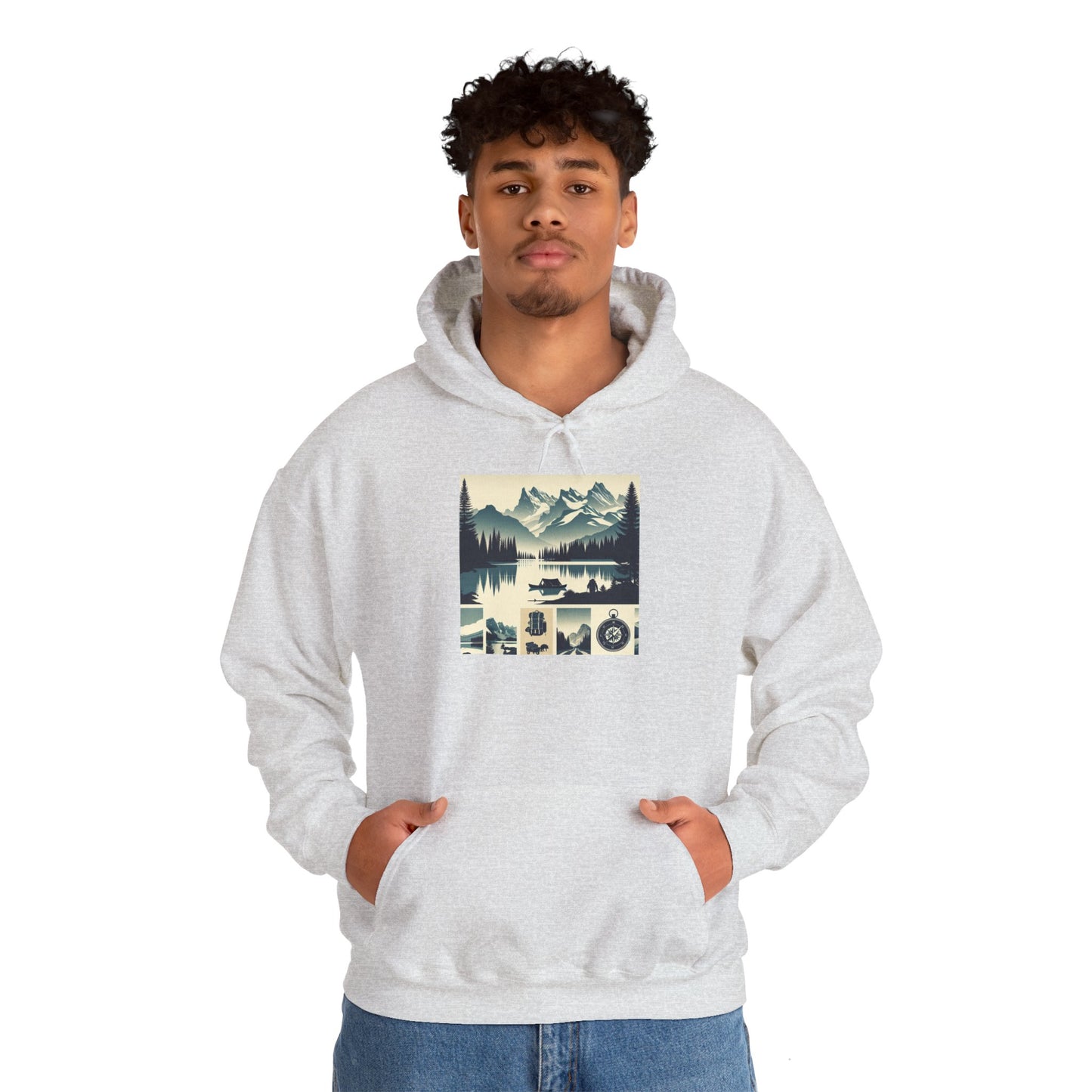 Outdoor Adventure Design | Cozy Hiking Hoodie - Unisex Heavy Blend™ Hooded Sweatshirt